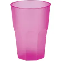 SANTEX Cocktailglas aus Plastik, Pink-gefrostet, 420ml, 6 Stück - Mehrweg Trinkbecher