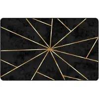 vidaXL Teppich Waschbar Schwarz und Golden 190x300 cm