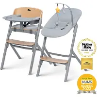 Kinderkraft LIVY 3-in-1 - Kinderhochstuhl - verstellbarer Sitz & Fußstütze - für Kinder & Erwachsene bis 110 kg - modernes Design - ergonomisch - Grün