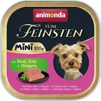Animonda Vom Feinsten Nassfutter mit Rind, Ente und Oregano für kleine Hunderassen 24x100g