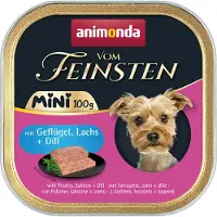 Animonda Vom Feinsten Vom Feinsten Mini Nassfutter mit Geflügel, Lachs und Dill für adulte kleine Hunderassen 24x100g