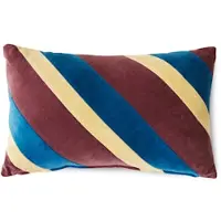 HK Living - Striped Samt-Kissen, 50 x 30 cm, speakeasy