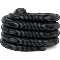 W'eau Poolschlauch 32 mm 9 Meter Flexibler Saugschlauch Schwarz Kunststoff