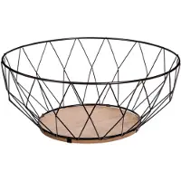 5five Simply Smart Obstkorb schwarz Metall - Obstschale - Dekorative Schale - Ø28 cm