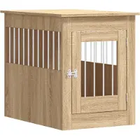 vidaXL Hundekäfig im Möbelstil Sonoma-Eiche 55x80x68 cm Holzwerkstoff