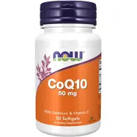 Now - Coenzym Q10 mit Selen und Vitamin E, 50mg, 50 Weichkapseln
