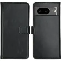 Selencia Google Pixel 8 Hülle - Echtes Leder - - Klapphülle - Schwarz