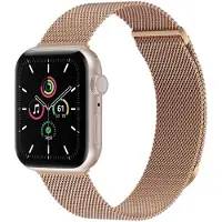 IMoshion Magnetisches Milanaise Armband für Apple Watch | 44/45/46/49 mm - Größe S - Rosé gold