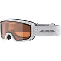 Alpina Skibrille Scarabeo S White QH Rubyred Damen