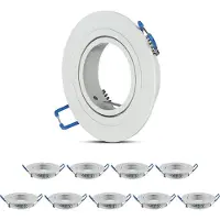 V-TAC v_tac Einbaustrahler GU10 75mm schwenkbar Weiß 10er-Set IP20 Aluminum