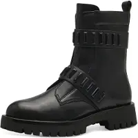 Tamaris Damen Stiefelette Reißverschluss schöne Zierriemen Profil 1-25472-41, Größe:39 EU, Farbe:Schwarz