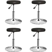 vidaXL Esszimmerstühle 4 Stk. Schwarz Kunstleder