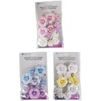 Nobrand Papierblumen mit funkelndem Glitzer für Dekorationen und Bastelarbeiten