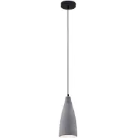 LINDBY Pendellampe Sanne, grau, Beton, Ø 15 cm, E27