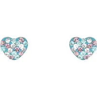 Prinzessin Lillifee Paar Ohrstecker "Herz", silber (silberfarben, mehrfarbig, mehrfarbig), Ohrringe, Kinder, Silber 925 (Sterlingsilber), Paar Ohrstecker, mit Preciosa Crystal