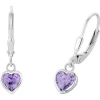 Prinzessin Lillifee Ohrschmuck für Mädchen, 925 Sterling Silber, Zirkonia (synth.) | Herz