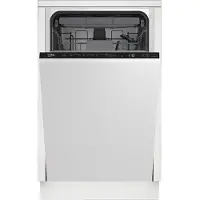 Beko BDIS 38120Q, Voll integriert, Single (45 cm breit), Weiß, Schwarz, Tasten, LCD