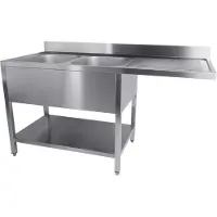 CombiSteel 700 Spültisch Mit Grundboden 2 Becken Links