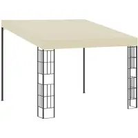 vidaXL Wand-Pavillon 3x3 m Creme Stoff