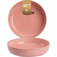 Palmer Teller tief Antigo 19 cm Rosa Porzellan 2 Stück