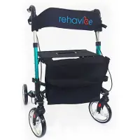 Antar Leichtgewicht Reise-Rollator Aluminium Vierrad Rollator grün, faltbar 1 St