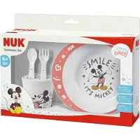 Nuk Disney Mickey Mouse Esslernset mit Trinkbecher, Esslernteller und Esslernbesteck, ab 9 Monate...