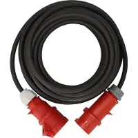 Brennenstuhl CEE Verlängerungskabel, 5-polig, mit Phasenwender, IP44, Gummi-Neopren, 400V/32A, für den Außenbereich, schwarz, 25 Meter