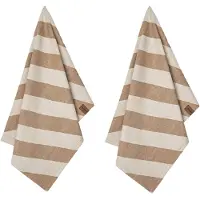 Humdakin Geschirrtuch Recycled Cotton Beige Candy (2er Set)