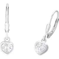 Prinzessin Lillifee Ohrschmuck für Mädchen, 925 Sterling Silber, Zirkonia (synth.) | Herz