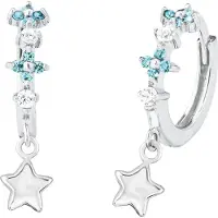 Prinzessin Lillifee Ohrringe für Mädchen, 925 Sterling Silber, (synth.) Zirkonia | Stern