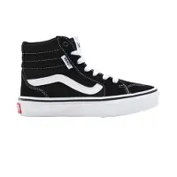 Vans Filmore Hi Suede Canvas Black White Kinder-Schuhgröße 31
