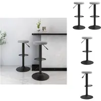 vidaXL Barhocker 2 Stk. Hellgrau Samt - Barhocker