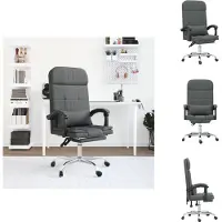 vidaXL Bürostuhl mit Massagefunktion Dunkelgrau Stoff - Bürostühle