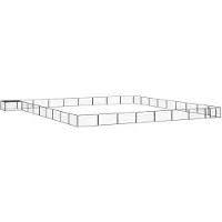 vidaXL 36-tlg. Hundelaufstall Schwarz 100x50cm Stahl Pulverbeschichtet