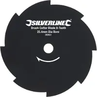 Silverline Motorsensenmesser mit acht Zähnen 254 mm / 10 Zoll Aufnahmebohrung: Ø 25,4 mm / 1 Zoll
