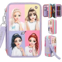 TOPModel 12591 TOPModel Snap Shots - Gefuellte 3-Fach Federtasche mit sueßen Stickerei