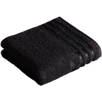 Vossen Handtücher Cult de Luxe Schwarz (3er Set) (50 x 100 cm)