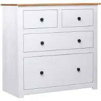 vidaXL Sideboard Weiß 80x40x83 cm Kiefernholz Panama