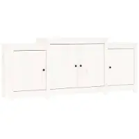 vidaXL Sideboard Weiß 164x37x68 cm Massivholz Kiefer