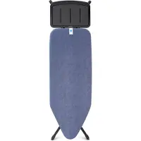 Brabantia Bügelbrett C, Ärmelbügelbrett, Baumwolle, Dampfbügeleisen, Schwarz, Blau, Einfarbig, Blau