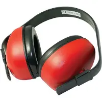 Silverline Kapselgehörschutz 633815, für Erwachsene, rot, SNR 27 dB