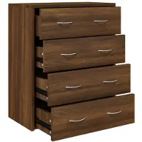 vidaXL Kommode mit 4 Schubladen 60x30,5x71 cm Braun Eichen-Optik