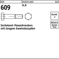 FAST-X Sechskantpassschraube DIN 609 m.langem Gewindezapfen M 14 x 60 8.8