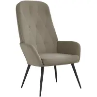 vidaXL Relaxsessel Hellgrau Samt