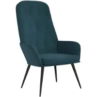 vidaXL Relaxsessel Blau Samt