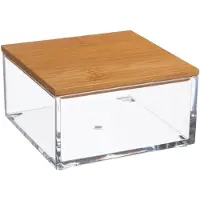 5 Five Aufbewahrungsbehälter mit Bambusdeckel 9,5x9,5 cm Five - Selena - Transparent - Mit Deckel