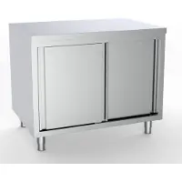 CombiSteel Arbeitsschrank mit Schiebetüren aus Edelstahl 1200x700x850mm