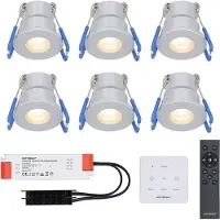 HOFTRONIC™ LED Einbaustrahler Milano Mini 3W 200lm 2700K IP65 Edelstahl 6er Set