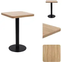 vidaXL Bistrotisch Hellbraun 50x50 cm MDF