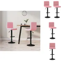 vidaXL Barhocker 2 Stk. Rosa Samt - Barhocker